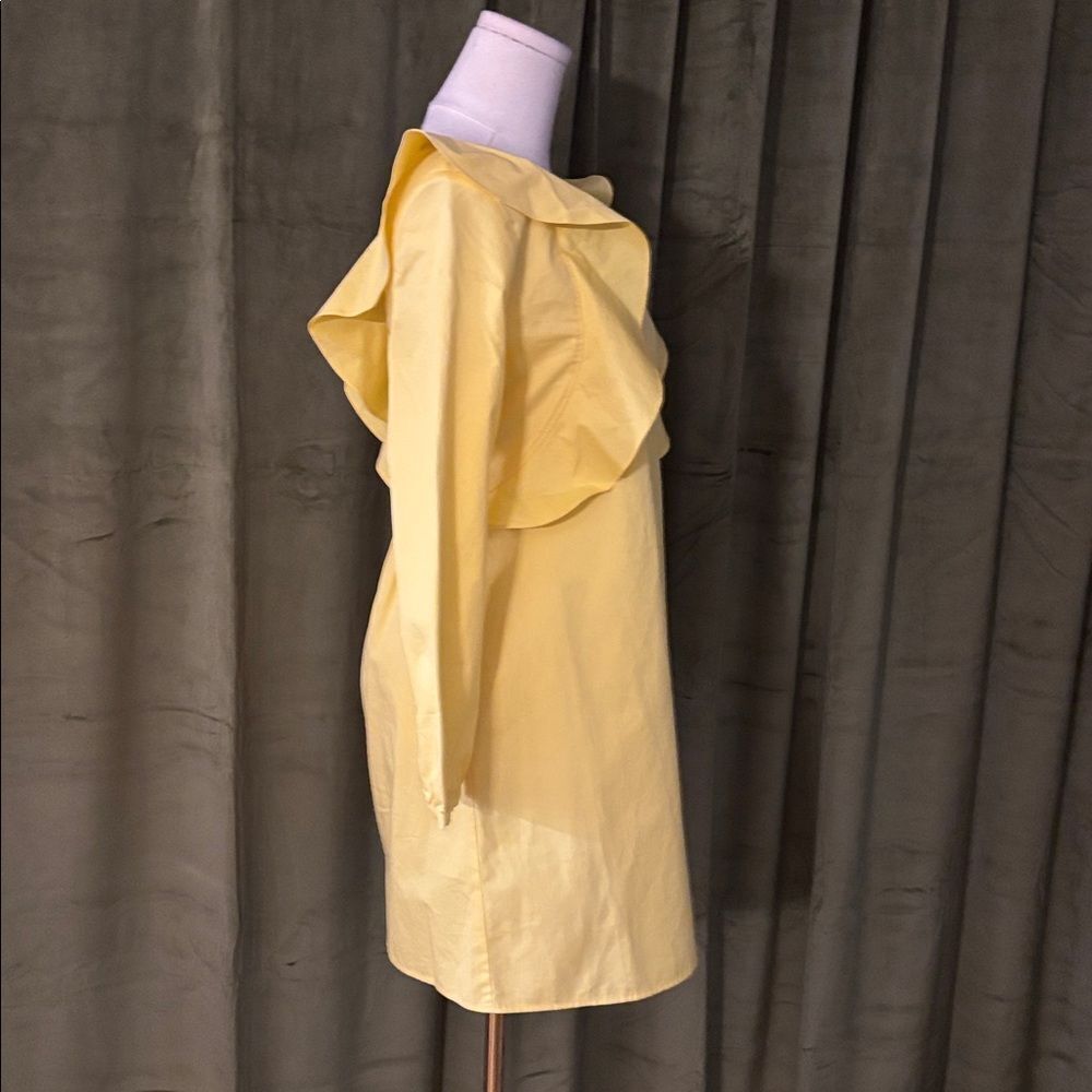 Zara Yellow Backless Ruffle Dress, S - Picture 6 of 11